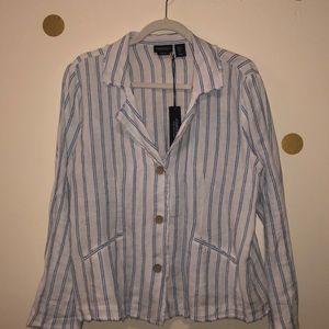 Long Sleeve Striped Blazer